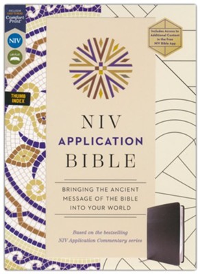 B NIV APPLICATION BIBLE BLACK THUMB INDEXED (RED LETTER EDITION)