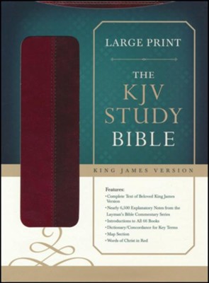 KJV STUDY BIBLE LARGE PRINT BROWN/BURGUNDY