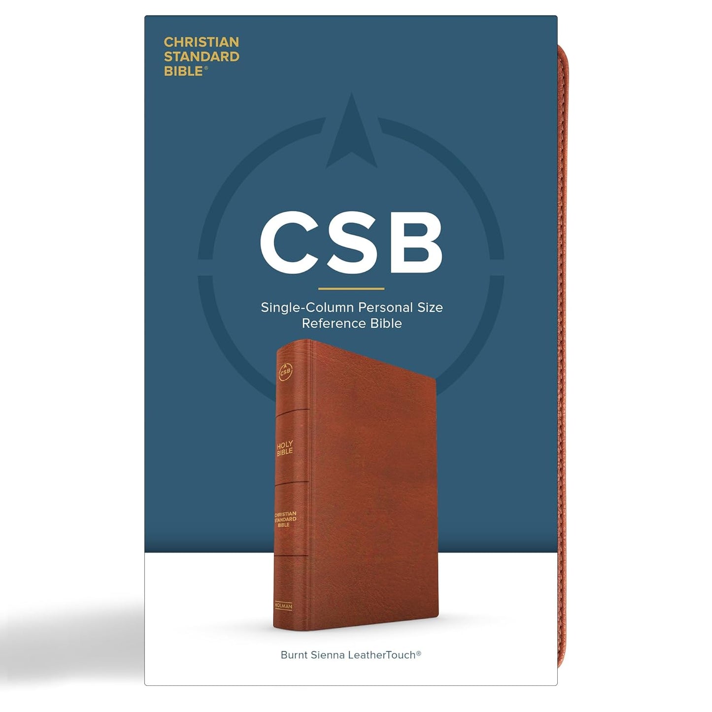 B CSB SINGLE-COLUMN PERSONAL SIZE REFERENCE BIBLE BURNT SIENNA (BLACK LETTER EDITION)