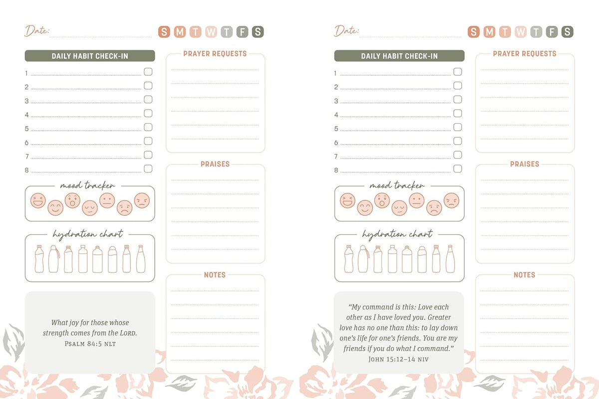 BIBLE AFFIRMATIONS HABIT TRACKER JOURNAL: A CREATIVE MAP FOR MIND HEART AND BODY WELLNESS