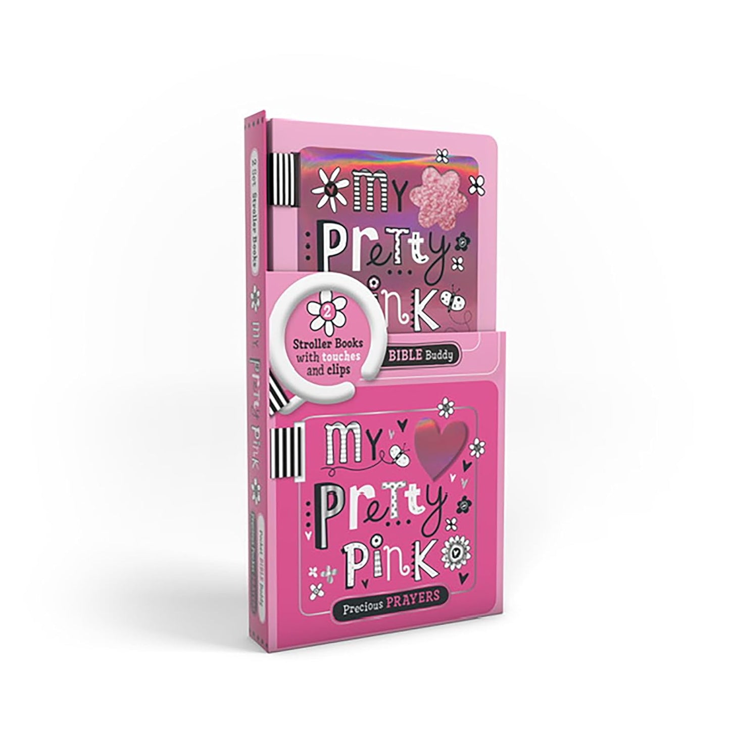 MY PRETTY PINK BIBLE BUDDY/PRECIOUS PRAYERS (SHINY VINYL STROLLER 2 BOOK SET)