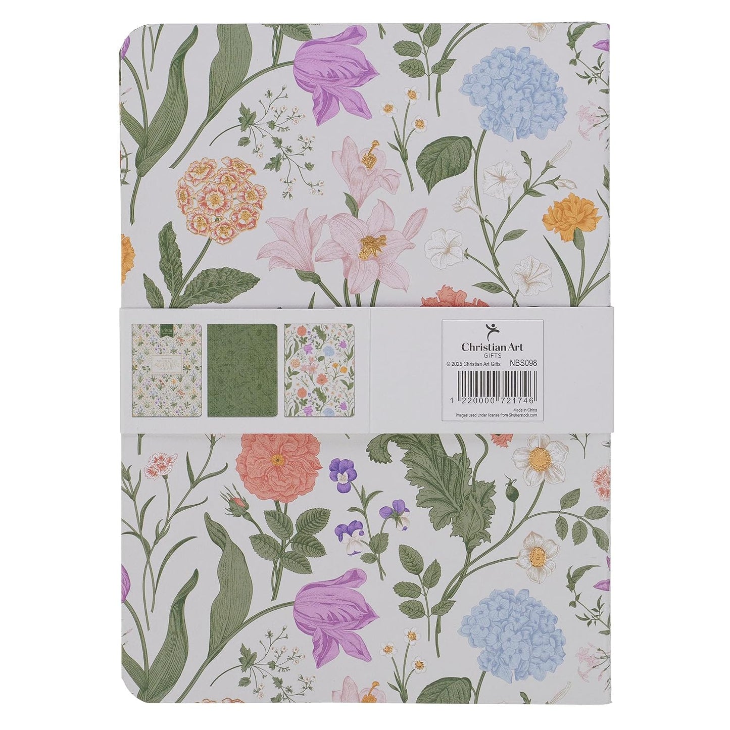 NOTEBOOK LARGE (SET OF 3) (GRACE TAUPE WILDFLOWER COLLECTION)