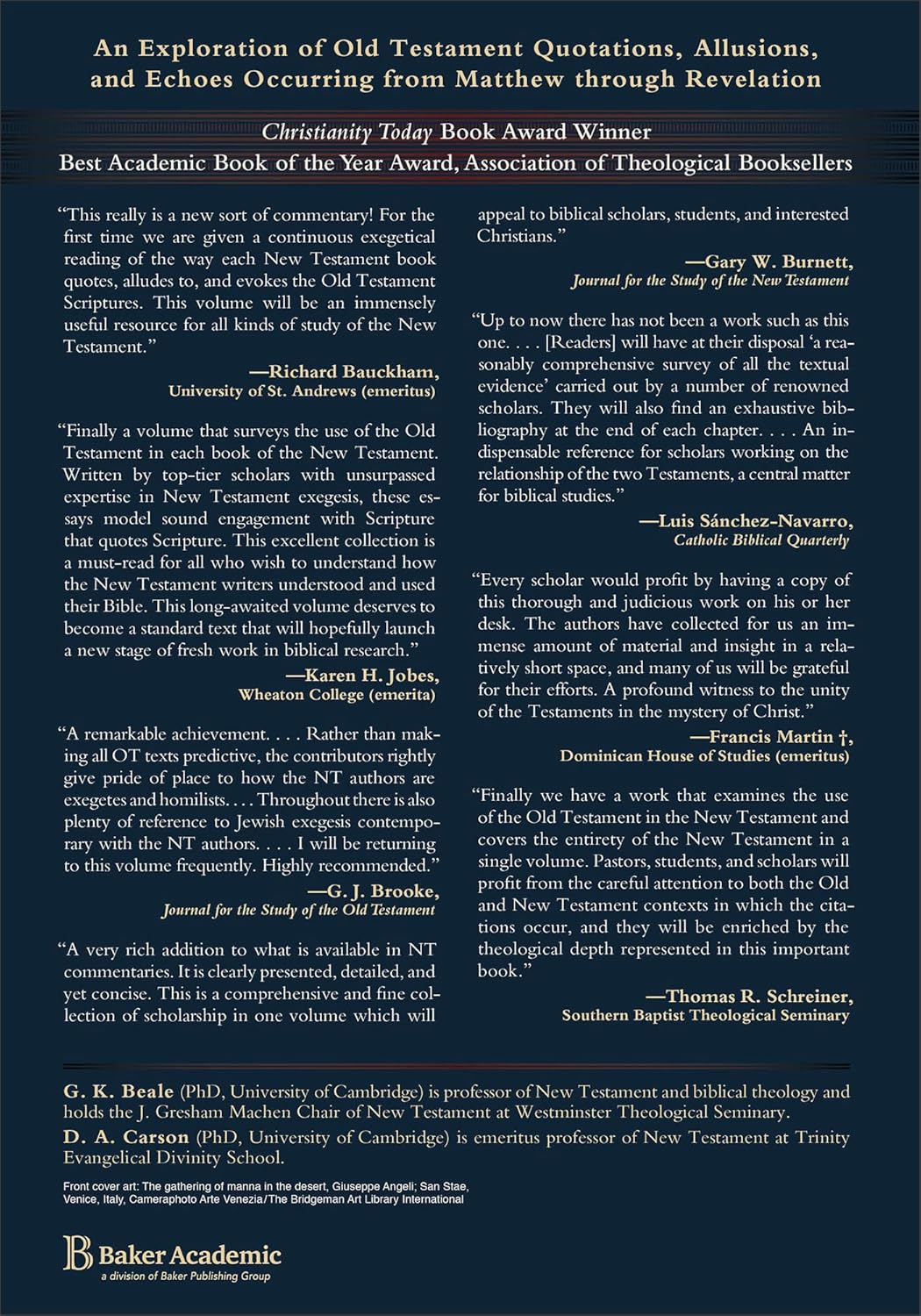 COMMENTARY ON THE NEW TESTAMENT USE OF THE OLD TESTAMENT