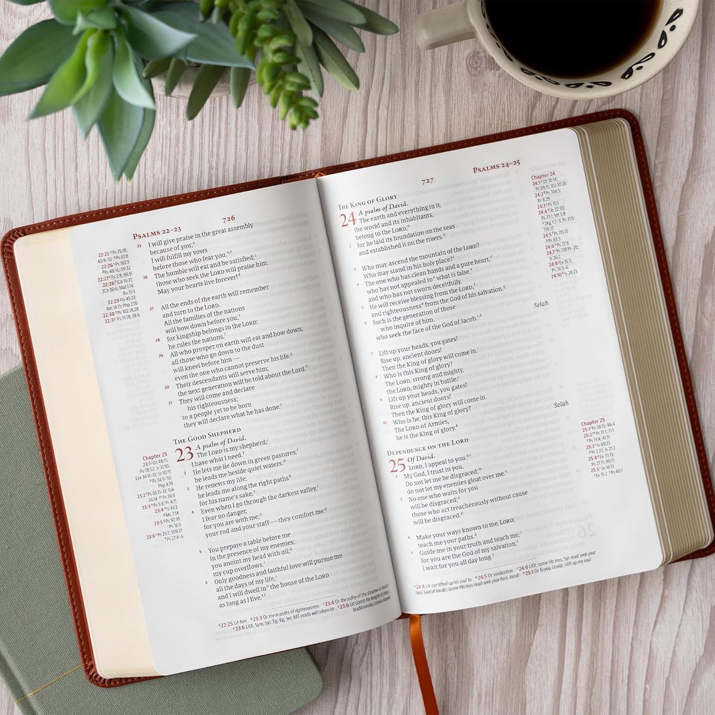 B CSB SINGLE-COLUMN PERSONAL SIZE REFERENCE BIBLE BURNT SIENNA (BLACK LETTER EDITION)