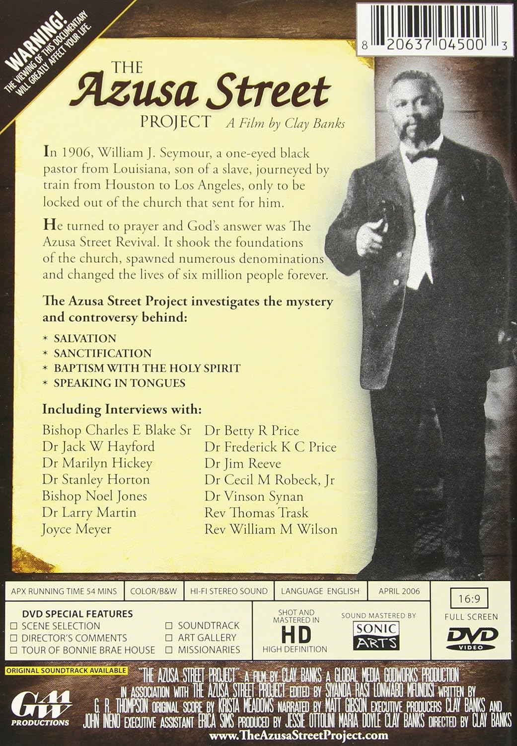 DVD AZUSA STREET PROJECT THE