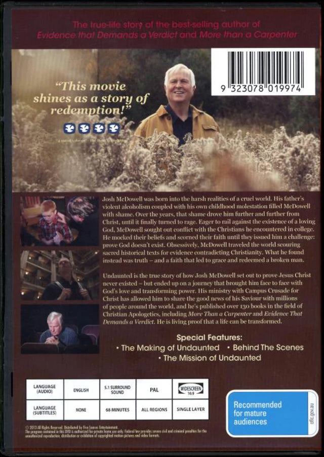 DVD UNDAUNTED:THE EARLY LIFE OF JOSH MCDOWELL