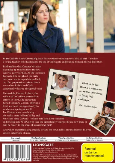 DVD WHEN CALLS THE HEART #29: CLOSE TO MY HEART