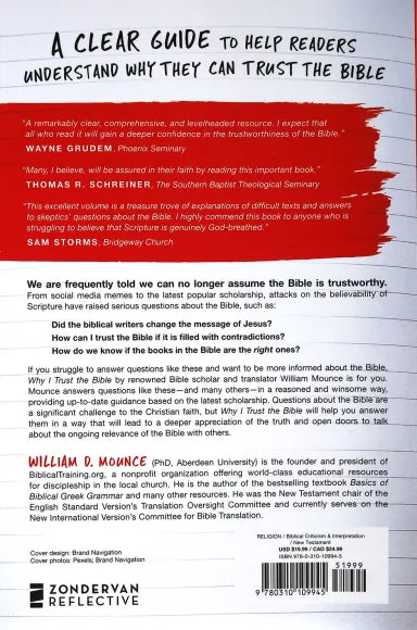 WHY I TRUST THE BIBLE: ANSWERS TO REAL QUESTIONS AND DOUBTS PEOPLE HAVE ABOUT THE BIBLE