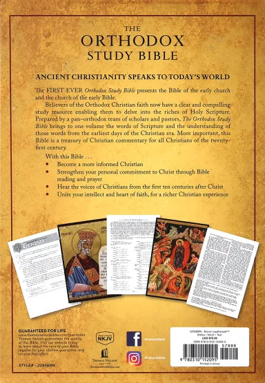 NKJV ORTHODOX STUDY BIBLE BROWN (BLACK LETTER EDITION)