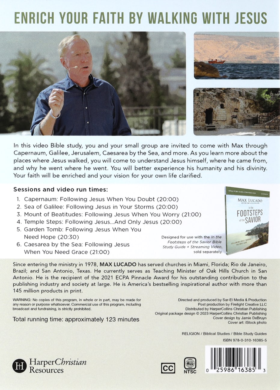IN THE FOOTSTEPS OF THE SAVIOR (VIDEO STUDY): FOLLOWING JESUS THROUGH THE HOLY LAND
