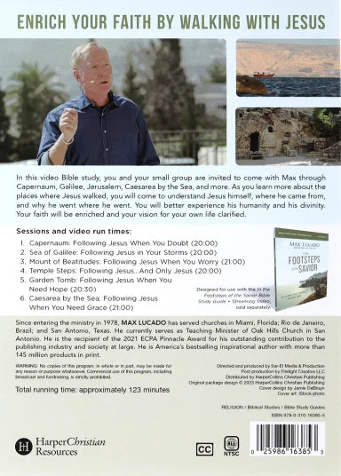IN THE FOOTSTEPS OF THE SAVIOR (STUDY GUIDE WITH DVD)