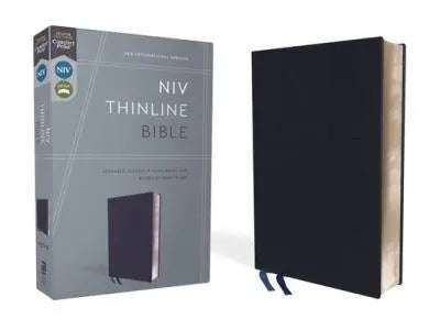 B NIV THINLINE BIBLE NAVY (RED LETTER EDITION)