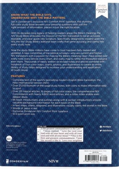 B NIV STUDY BIBLE LARGE PRINT (RED LETTER EDITION) FULLY REVISED EDITION (2020)
