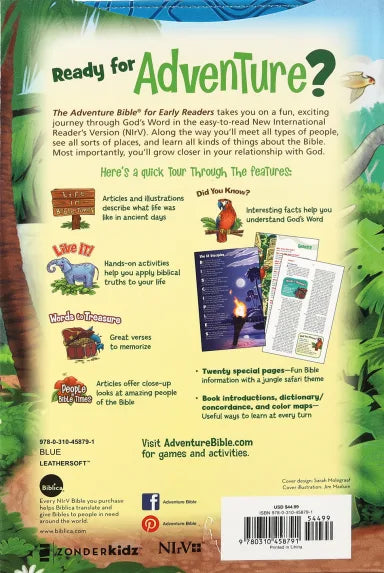 B NIRV ADVENTURE BIBLE FOR EARLY READERS BLUE FULL COLOR