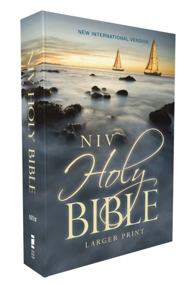 NIV HOLY BIBLE LARGER PRINT ECONOMY EDITION BLUE