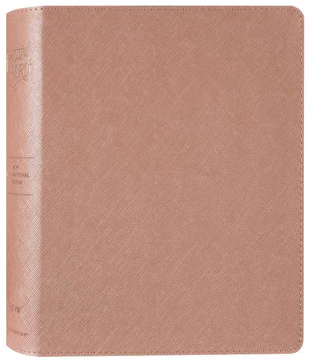 NIV BEAUTIFUL WORD BIBLE WITH PEEL/STICK BIBLE TABS PINK (RED LETTER EDITION)