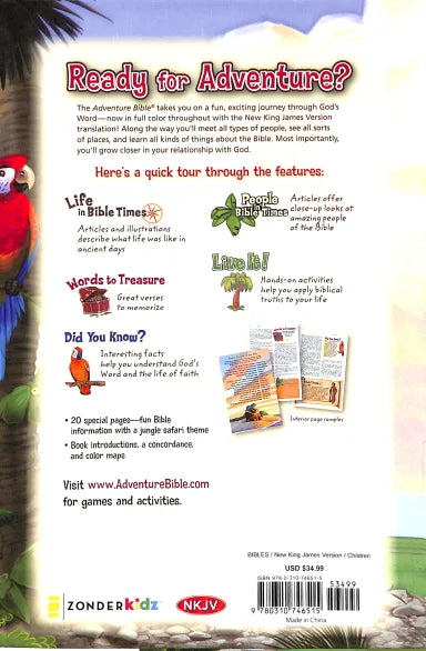 B NKJV ADVENTURE BIBLE PINK (BLACK LETTER EDITION)