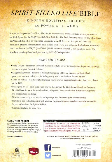 NKJV SPIRIT-FILLED LIFE BIBLE BROWN (RED LETTER EDITION) (THIRD EDITION)