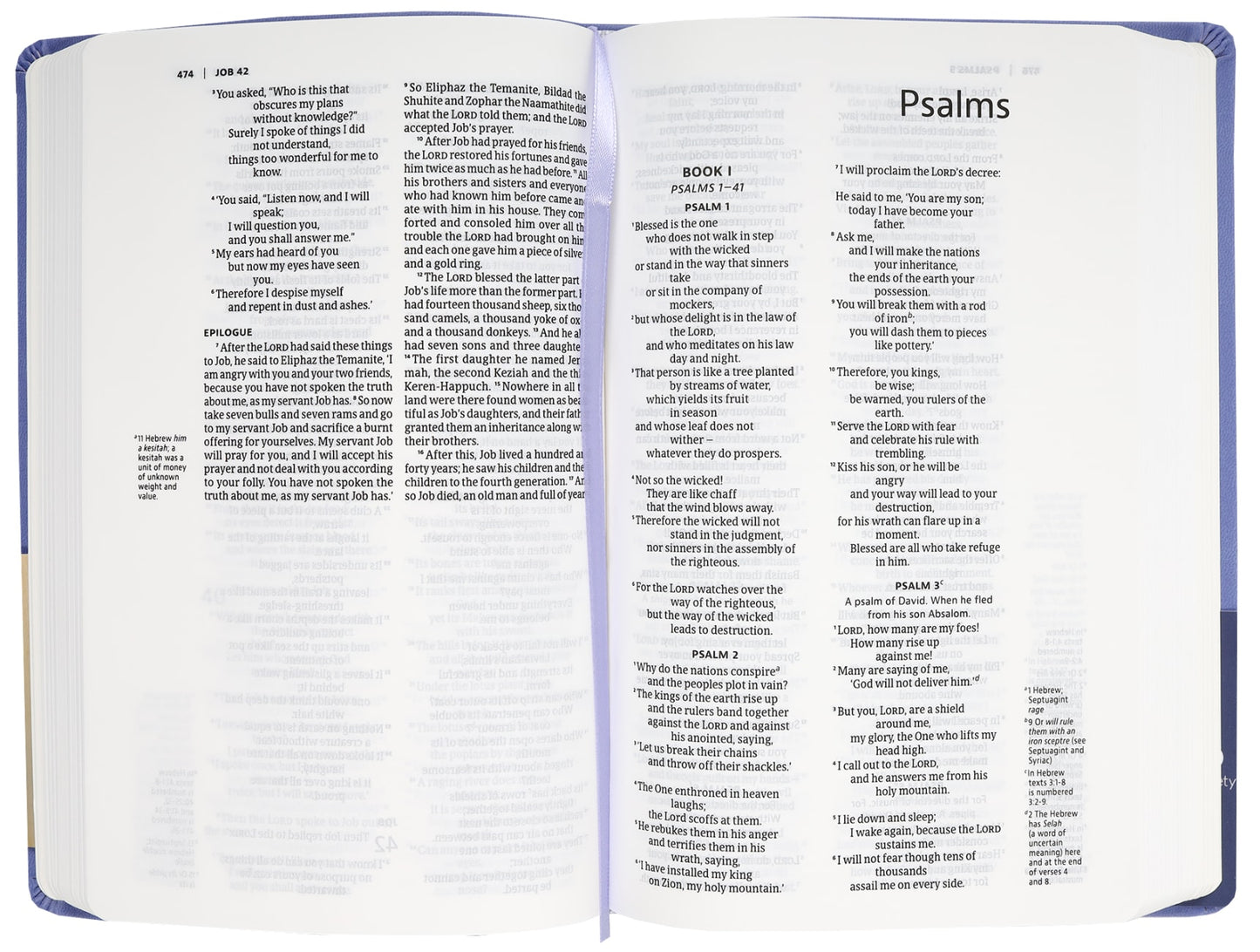 B NIV SLIMLINE BIBLE BLUE LAVENDER (BLACK LETTER EDITION)(ANGLICISED TEXT)