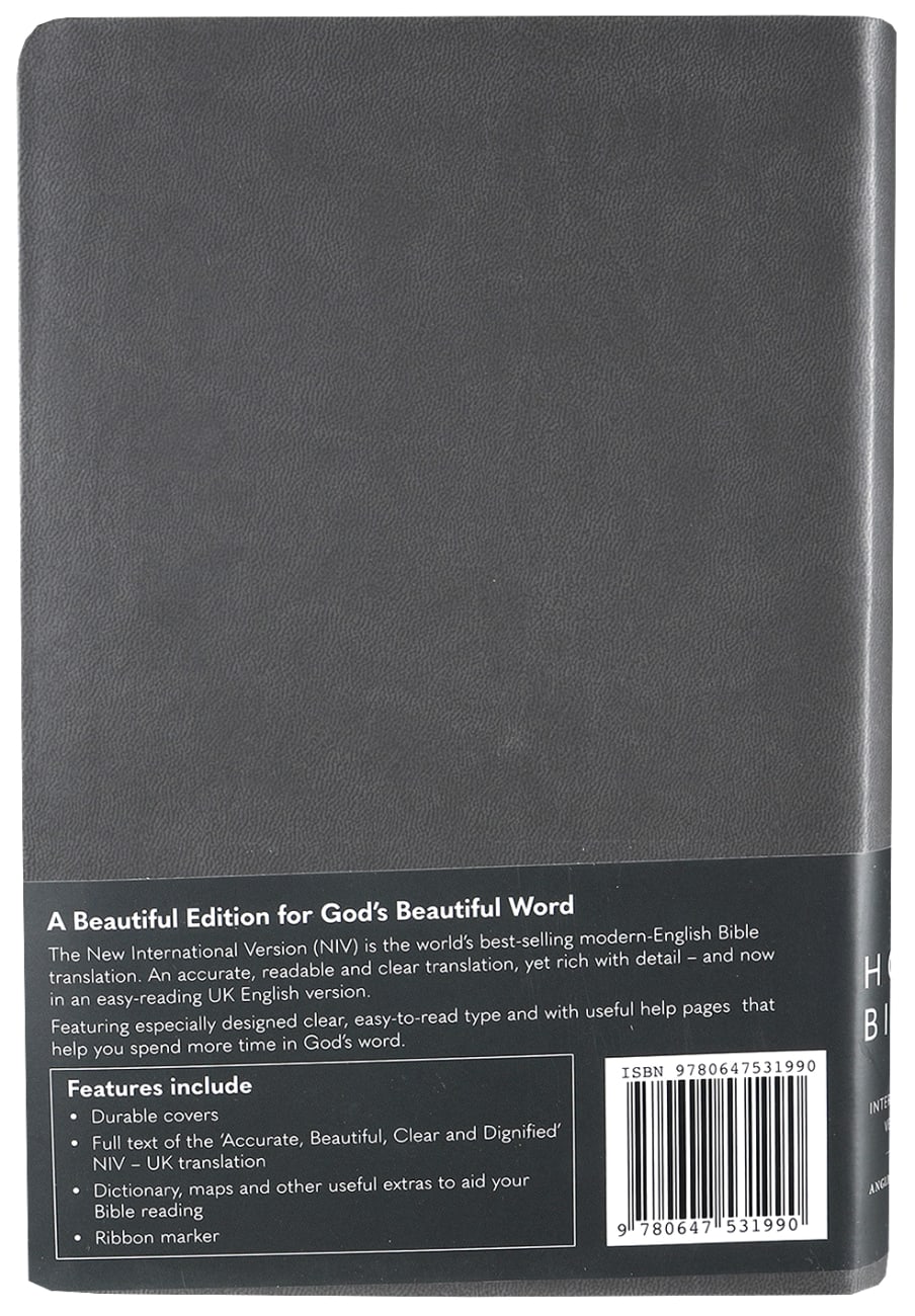 B NIV SLIMLINE BIBLE CHARCOAL (BLACK LETTER EDITION)(ANGLICISED TEXT)