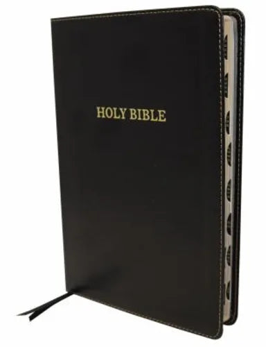 B KJV THINLINE BIBLE LARGE PRINT BLACK INDEXED RED LETTER EDITION