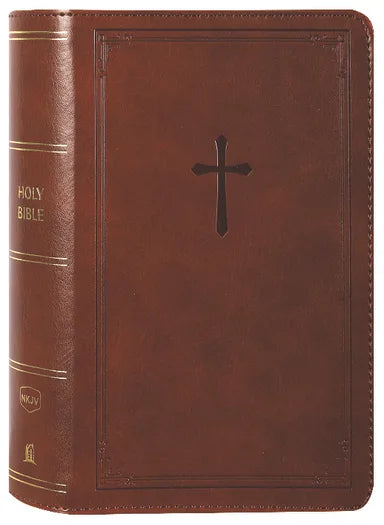 B NKJV END-OF-VERSE REFERENCE BIBLE COMPACT BROWN (RED LETTER)