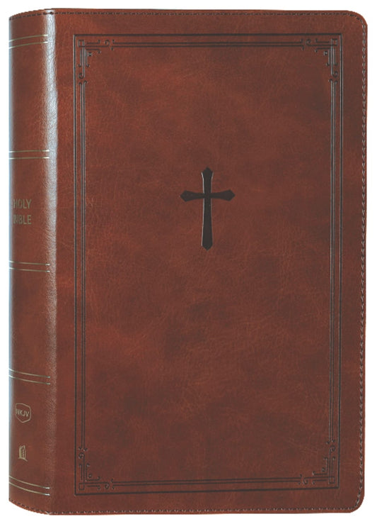 B NKJV END-OF-VERSE REFERENCE BIBLE PERSONAL SIZE LARGE PRINT BROWN (