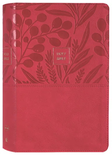 B NKJV END-OF-VERSE REFERENCE BIBLE PERSONAL SIZE LARGE PRINT PINK (RED LETTER EDITION)