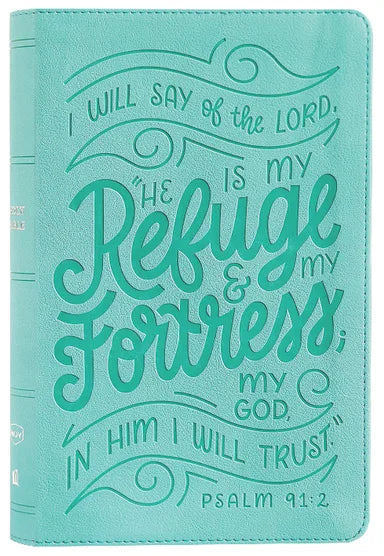 B NKJV THINLINE YOUTH EDITION BIBLE VERSE ART COVER COLLECTION TEAL (RED LETTER EDITION)