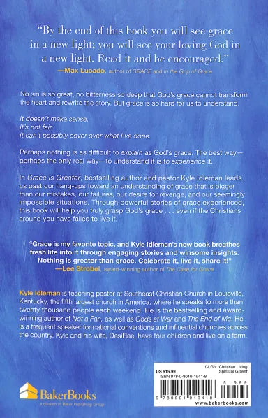 GRACE IS GREATER: GOD'S PLAN TO OVERCOME YOUR PAST REDEEM YOUR PAIN AND REWRITE YOUR STORY