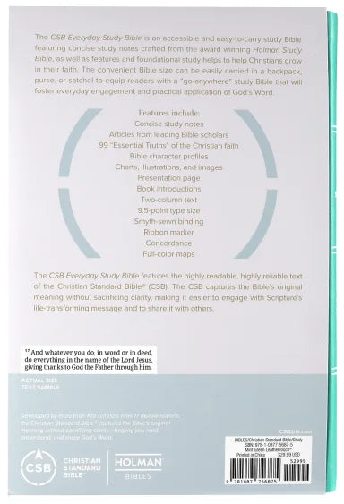 B CSB EVERYDAY STUDY BIBLE MINT