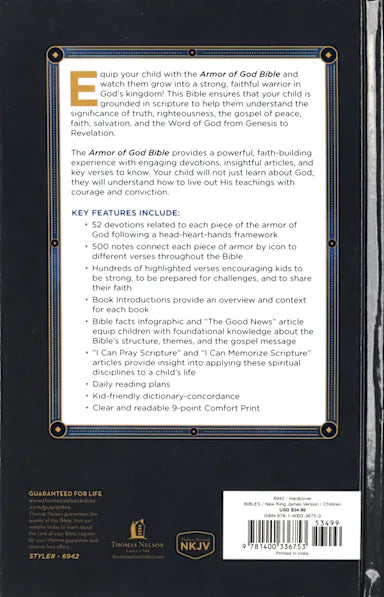 B NKJV ARMOR OF GOD BIBLE (RED LETTER EDITION)