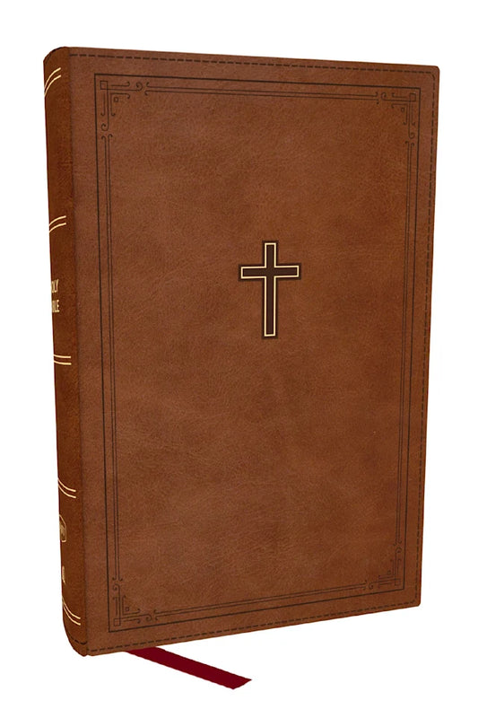 B KJV PERSONAL SIZE LARGE PRINT END-OF-VERSE REFERENCE BIBLE  BROWN INDEXED (RED LETTER EDITION)