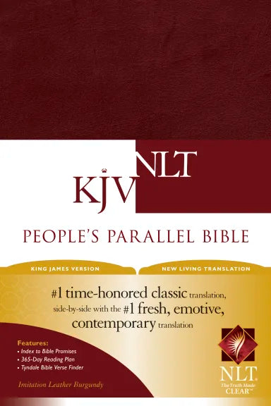 B NLT KJV PEOPLE'S PARALLEL BIBLE BURGUNDY (BLACK LETTER EDITION)