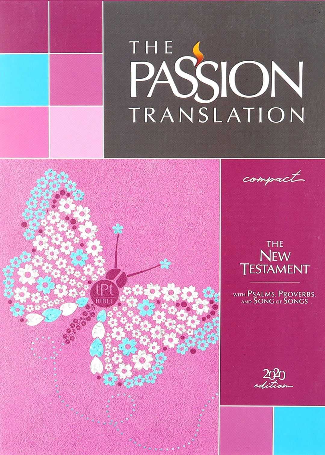 TPT NEW TESTAMENT COMPACT YOUTH GIRLS BUTTERFLY PINK (WITH PSALMS PROVERBS AND THE SONG OF SONGS)