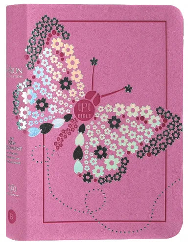 TPT NEW TESTAMENT COMPACT YOUTH GIRLS BUTTERFLY PINK (WITH PSALMS PROVERBS AND THE SONG OF SONGS)