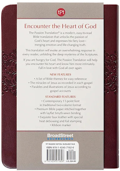 B TPT NEW TESTAMENT 2020 READERS EDITION BURGUNDY (BLACK LETTER EDITION)