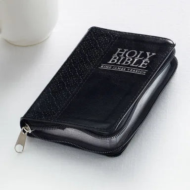 KJV MINI POCKET EDITION ZIPPERED BLACK (RED LETTER EDITION)