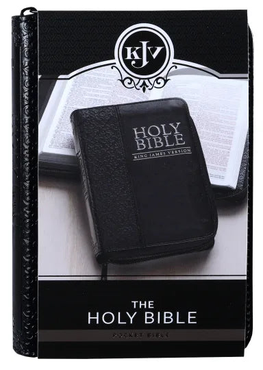 KJV MINI POCKET EDITION ZIPPERED BLACK (RED LETTER EDITION)