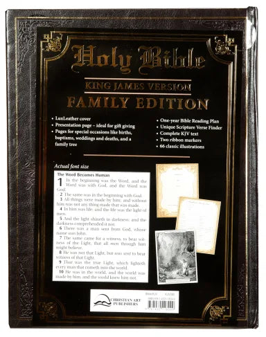 B KJV FAMILY BIBLE DARK BROWN (BLACK LETTER EDITION)