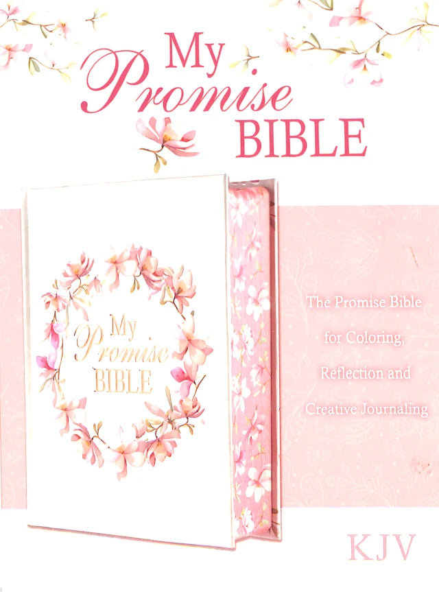 KJV MY PROMISE BIBLE LARGE PRINT PINK FLORAL (BLACK LETTER EDITION)