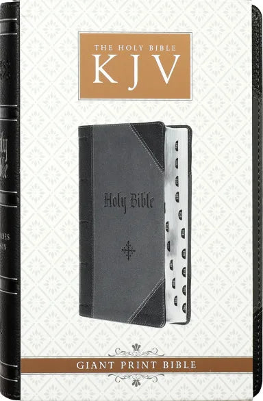 B KJV GIANT PRINT BIBLE INDEXED BLACK/DARK GRAY (RED LETTER EDITION)
