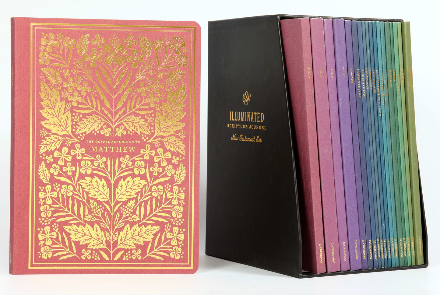 B ESV ILLUMINATED SCRIPTURE JOURNAL NEW TESTAMENT SET (BLACK LETTER E