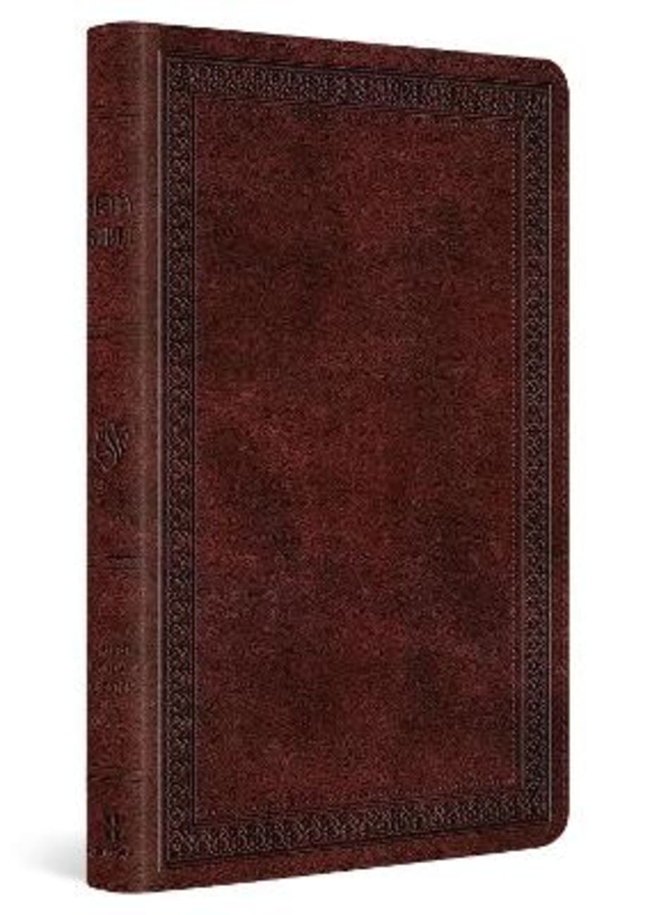 B ESV THINLINE BIBLE MAHOGANY BORDER DESIGN