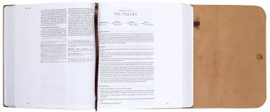 B ESV JOURNALING STUDY BIBLE BROWN FLAP WITH STRAP