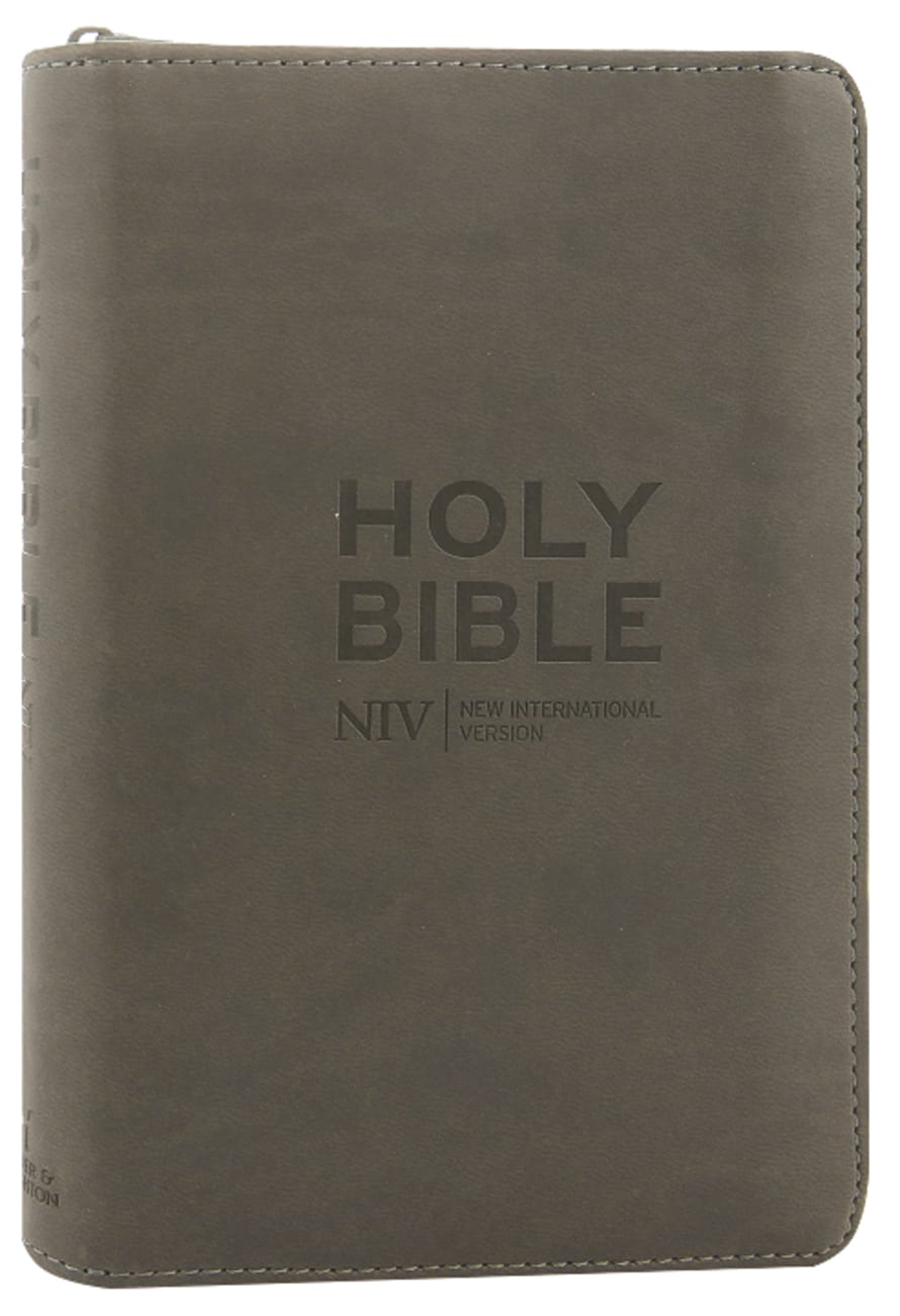 B NIV POCKET BIBLE CHARCOAL SOFT-TONE WITH ZIP