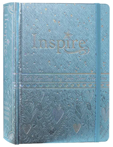 B NLT INSPIRE BIBLE FOR GIRLS METALLIC BLUE (BLACK LETTER EDITION)