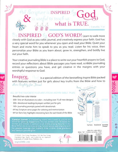 B NLT INSPIRE BIBLE FOR GIRLS METALLIC BLUE (BLACK LETTER EDITION)