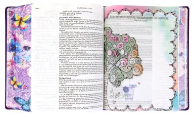 B NLT INSPIRE PRAISE BIBLE PURPLE GARDEN (BLACK LETTER EDITION