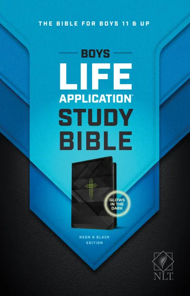 NLT BOYS LIFE APPLICATION STUDY BIBLE NEON BLACK (BLACK LETTER EDITION)